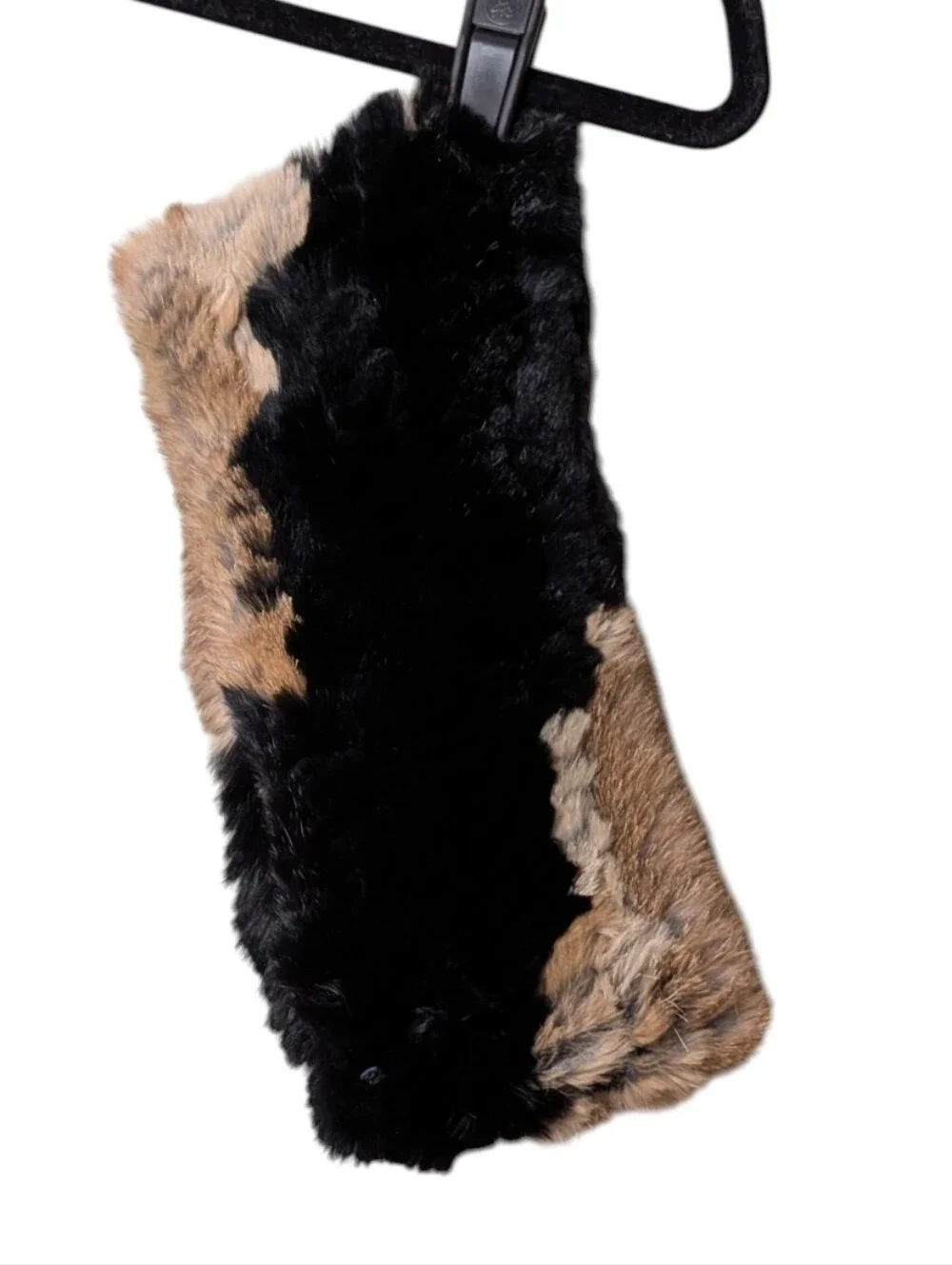 J. McLaughlin Brown Multi Rabbit Fur Headband Neck Warmer multi-color OS scarf